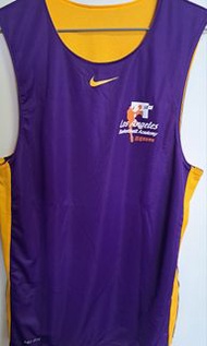 LA Los Angeles 洛城籃球學院 籃球服 波衫 Basketball Sports tee NBA 紫色 黃色 可底面 雙面 穿著 成人版 童裝版