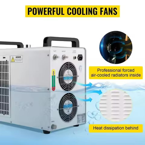 VEVOR CNC Industrial Water Chiller CW-5200 CW-5000 Laser Engraver Machine Water Cooler For 80W-130W