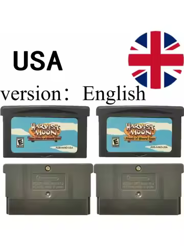 Harvest Moon GBA Game Cartridge 32Bit Video Game Console Card Friends of Mineral Town More Friends o