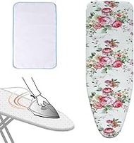 100% Cotton Iron Covers Ironing Board Cover with Extra Thick 7mm Padding, Easy-Fit for Protecting Ir