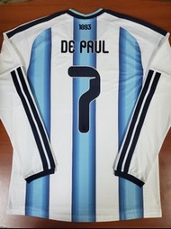 全新 Adidas Argentina Home De Paul 阿根廷 主場 2026 球員版 球衣 波衫