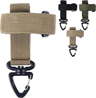 Goture Tactical Gear Glove Strap Holder Climbing Rope Glove Keeper Adjustable Molle Buckle Key Ring Keychain Multi-Purpose Nylon Belt Accessories (Black/Khaki/Olive)