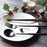 【聖誕禮盒】304不鏽鋼極致黑餐具 | 湯匙、筷子、叉子