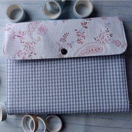 MS 27 Notebook - A5 Checkered/Dot grid Fabric Cover Notebook 6 handmade Cuffs