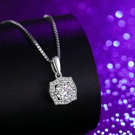 GRA KannJewelry FY 1 carat 6.8 mm Moissanite diamond necklace - 505