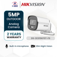 Hikvision 3k 5mp ColorVu Fixed Bullet / Turret Camera DS-2CE10KF0T-FS / DS-2CE70KF0T-PFS Analog Buil