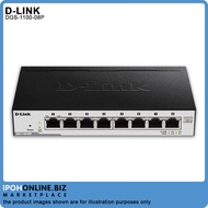 D-Link DGS-1100-08P 8 Port Gigabit PoE Smart Managed Switch with 64W