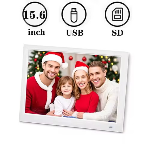 15.6-inch Digital photo frame 1366 * 768 Video, Music, Pictures, Calendar, Black Digital photo frame