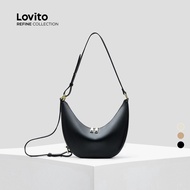 (Lovito Refine) Casual Small Shoulder Bag Half Moon Commuting Simplicity Versatile Small Shoulder Ba