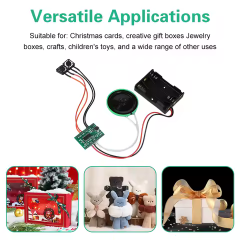 60 Second Recording Module 60S Dual Button Recorder DIY Electronic Greeting Card Birthday Cards Holi