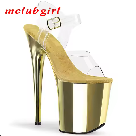 MCLUBGIRL 20cm Water Platform High Heels - Leather Upper Sandals for Pole Dance,Stylish & Durable Hi