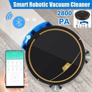 เครื่องดูดฝุ่นหุ่นยนต์ Smart APP รีโมทคอนโทรลเครื่องทำความสะอาด2800PA Floor Sweeping Wet Dry Vacuum 