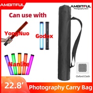 AMBITFUL Carry Bag 22.8inch Stick Light Carry Bag ForYongnuo YN360III Godox TL30 Nanlite Pavotube