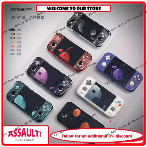 Retroid Pocket Nova 4.5" 120Hz AMOLED Retro Handheld Game Console Snapdragon 8 Gen2 PS2 Emulator And