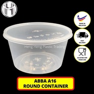A16 Round Container with Lid ( 50sets± ) 500ml / 16oz - ABBA ware A16 Food Box - Bekas Makanan Bulat