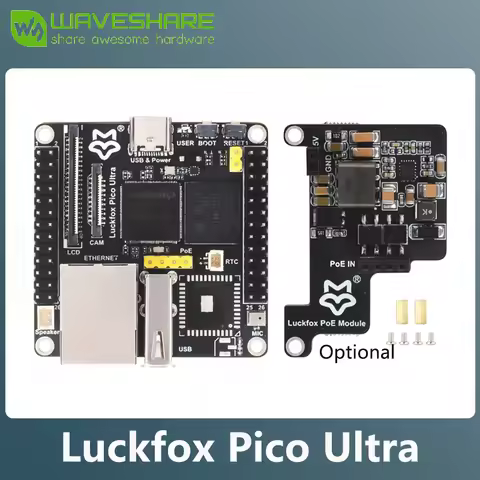 Waveshare Luckfox Pico Ultra RV1106 Linux Micro Board, Integrates aam Cortex-A7/RISC-V MCU/NPU/ISP P