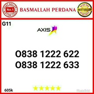 Nomor Cantik AXIS 11digit triple 222 0838 1222 622 RG012 1379