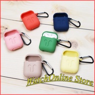 Airpod/Airpods silicone case protects Apple Blutooth headphones with strap