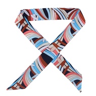 31x1.4in สิ่งทอลายทแยงผมแฟชั่นเข็มขัด 85x3.5 ซม. หัวคอผ้าพันคอผ้าไหมผ้าพันคอ 1 ชิ้น WJ1033