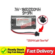 Bateri Kereta Kontrol 7.4V SM-3PIN Bateri MN99S Bateri MN90 MN99 MN86 MN98 Battery Rechargeable