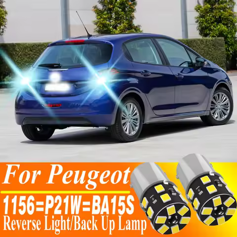 2pcs 1156 P21W BA15S Led Reverse Light Bulb Lamp For Peugeot 206 207 2008 306 106 1007 307 308 SW 40