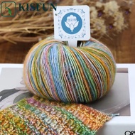 KISFUN Hand Knitting Yarn, Medium Thick Manual Knitting Wool Yarn, Premium No Fading Multicolored Su