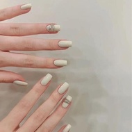 High quality bow charm rhinestone fake nails - B68