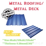 8'/10'/12'  Zinc Colorcoil blue Metal Deck Roofing /Roof Metal Corrugated Roofing Sheet Color Zink Kilang Warna biru