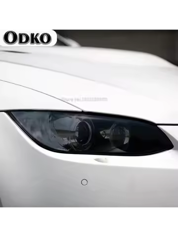 2 Pcs Car Headlight Protective Film Transparent Smoked Black TPU Sticker For BMW M3 E90 E92 E93 2007