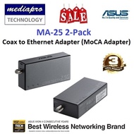 ASUS MA-25 2-Pack 2.5Gbps Coax to Ethernet Adapter ( MoCA Adapter ) - 3 Year Local Asus Warranty