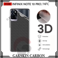 garskin infinix note 10 pro nfc skin handphone carbon 3d