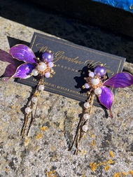 獨家貨品  UV膠2ways蝴蝶耳環 耳環 禮物 手作耳環