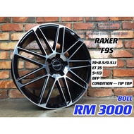 USED RAXER F9S WHEELS 19INC VELLFIRE ALPHARD CIVIC FC HARRIER W222 W221 LANCER