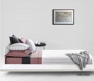 SANTAS ชุดเครื่องนอน ขนาด 6 ฟุต 6 ชิ้น ดีไซน์CORAL SENSE ทอ 600 เส้นด้าย Organic Cotton