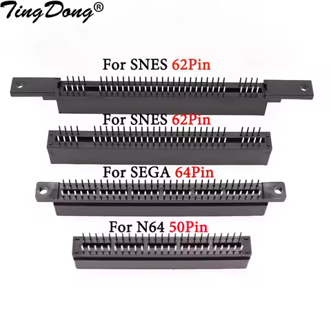 Replacement 50Pin 62Pin 64Pin Connector Game Cartridge Card Slot for SEGA Genesis For N64 SNES clone