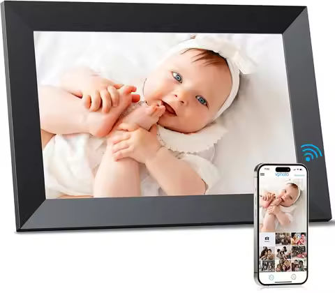 10.1' Wi-Fi Digital Picture Frame, HD IPS Touch Screen, Smart Photo Frame with App Sharing, Weather 