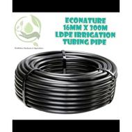 EcoNature 16MM X 300M LDPE Irrigation TUBING Poly Pipe / Made In Australia / Green Stripe