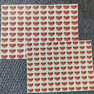 SET OF 100 DOLL MOUTH STICKERS/STICKERS NOT 3D TYPE