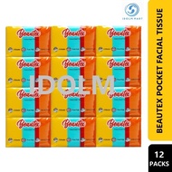 Beautex 3 Ply Pocket Tissue, 12 Small Tissue Packs