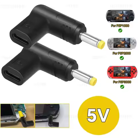 5V Power Charge Convert Type-C to DC For PSP 1000 2000 3000 Handheld Game Console Video Game Mini US