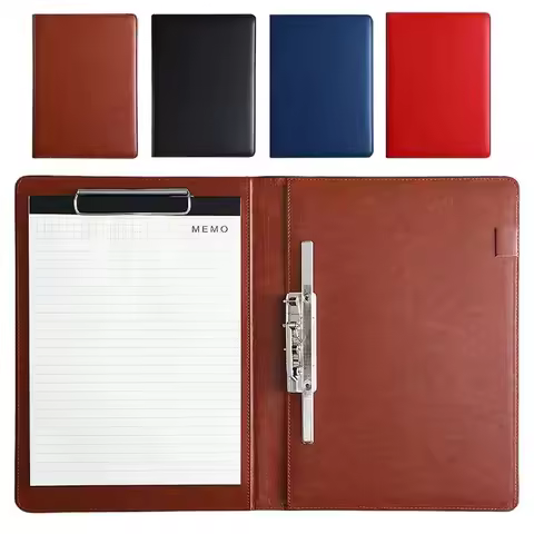 Multifunctional A4 Conference Folder Business Stationery Folder Leather Contract File Folders Bill O