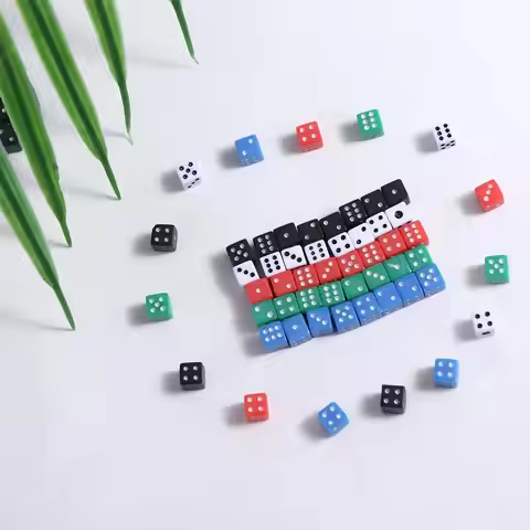 D6 5mm Mini Dice 6 Sided Acrylic 5mm Dice Cubes 5 Colors Drop Dice Board Game