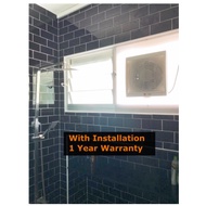 KDK 20ALH square with back shutter | bathroom toilet Ventilation Exhaust Fan Install Installation SG