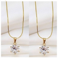 24k gold plated eel necklace