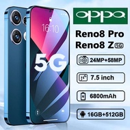 Telefon Mudah Alih Harga Rendah OPP0 Reno8 Pro Telefon Bimbit Asal 7.5 Inci 5G Telefon Pintar 16GB+5