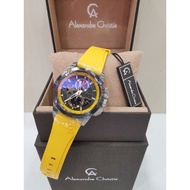 Alexandre Christie Men Chronograph FKM Rubber Strap Watch 9602MCREPBAYL