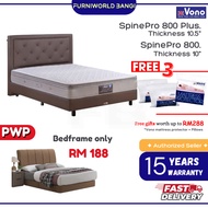 Vono SpinePro 800 &amp; 800 Plus Mattress | 10/10.5 Inches Tilam 床垫 | 15 Years Warranty Spine Pro
