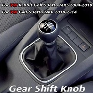 Gear Shift Knob with Leather Boot Collar Case for Volkswagen Golf 5 V Golf 6 for VW Jetta MK6 MK5 R3