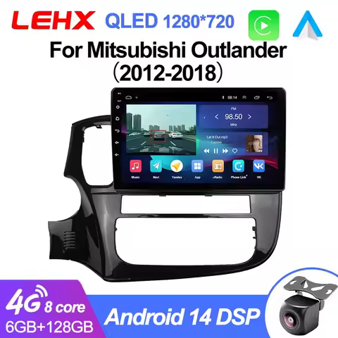 LEHX Pro 8 Core Android 14 4G Multimedia Video Player Navigation GPS For Mitsubishi Outlander 3 GF0W
