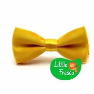 Heatshrin Little Fresco Slim Plain Bow Tie for Kids Yellow Gold Bow Tie Vb-8